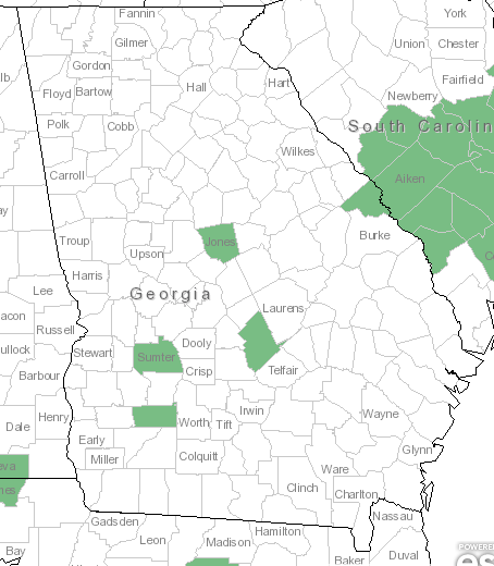 The range of Aristida tuberculosa